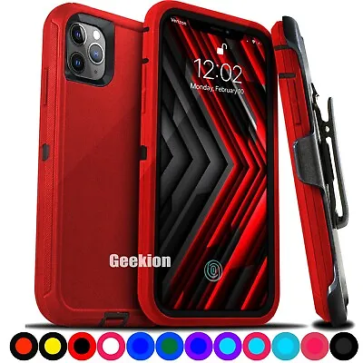 For IPhone 13 12 Mini 11 11 Pro Max Shockproof  Rugged Cover Case + Belt Clip  • $9.99