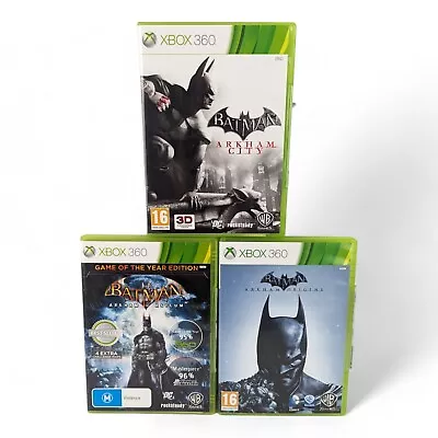 Batman Arkham Origins / Asylum / City Xbox 360 PAL Games Lot COMPLETE • $46.99