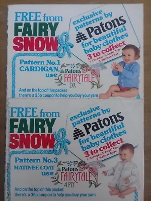 Knitting Pattern - Patons / Fairy Snow Baby Matinee Coat & Cardigan (240250) • £1