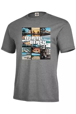 $9.99 • Buy Miami Beach T-shirt SOUVENIR,VACATION,FLORIDA T-shirt Assorted Colors Size S-5XL