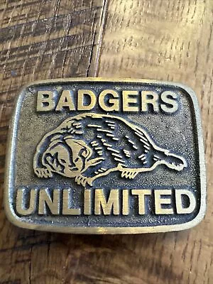 Coal Mining Belt Buckle Badgers Unlimited Brass • $15