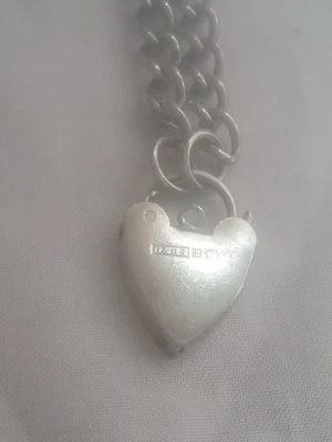 £8 • Buy Vintage Solid Silver Bracelet,with Padlock .