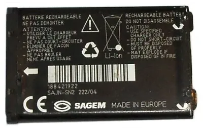 Original Battery SAGEM  SAJN-SN2 188421922 MYV-65 MYV75 MYV-75 MYX7 MY-X7 OT260 • £7.99