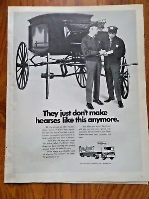 1971 Mayflower Moving Transit Company Ad Don't Make Hearses Like This Anymore • $3