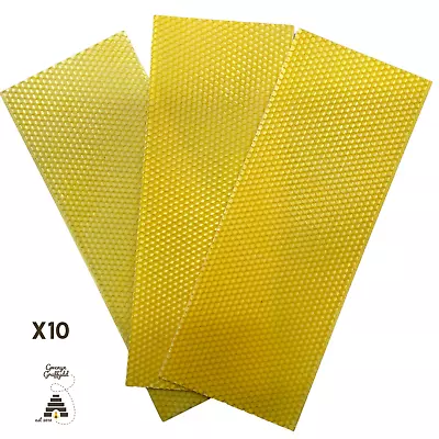 10 X B.S National Shallow Plastic Foundation Unwaxed  Beehive Supers - Yellow • £34.99