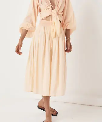 $50 • Buy Spell Amira Smock Skirt Apricot Size XXS BNWT