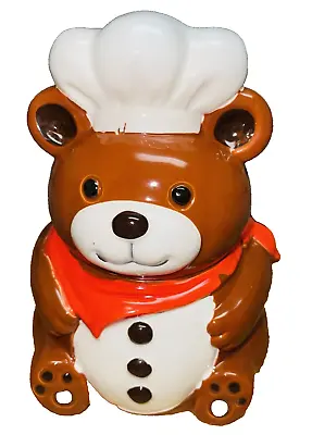 Vintage Japan B & D Teddy Bear Chef Cookie Jar  MCM  1970's Kitsch Nostalgia • $17