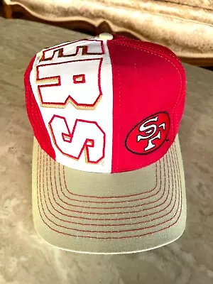 Vintage 90s San Francisco 49ers Spellout Drew Pearson Snapback Hat Rare Swirl • $50