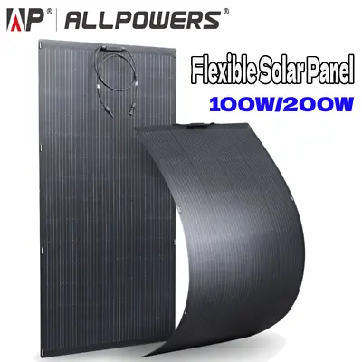 ALLPOWERS 100W OR 200W Flexible Mono Solar Panel Efficiency IP68 Solar Modules • $98.70