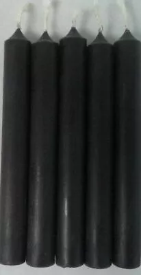 Spell Mini Candles 1/2'X 4'- 5 Velas Negras Para Rituales Espirituales Santeria • $12.90