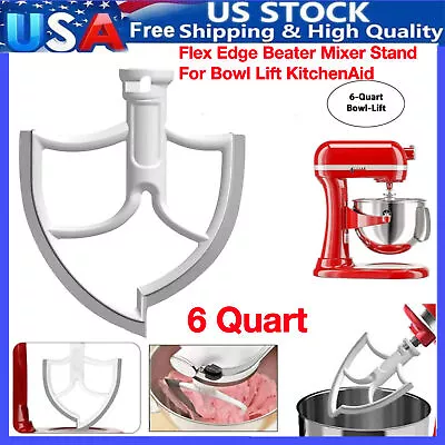 6 Quart  Mixer Attachments Flex Edge Beater Paddle For 6 QT Bowl Lift KitchenAid • $10.79