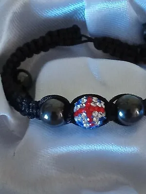 £4.95 • Buy Magnetic Diamante Bracelet With Union Jack Design Gift Boxed..