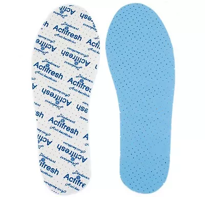 £3.99 • Buy Anti Odour Shoe Insoles For Work Boots Antibacterial Mens Women Inner Soles Pair