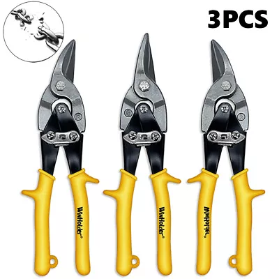 3Pcs Yellow Aviation Tin Snips Silverline Cut Metal Cutter Shears Scissors New • $25.99