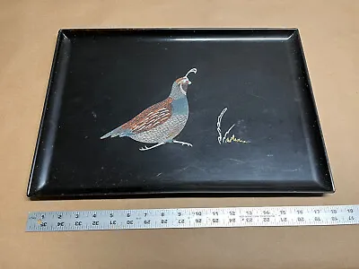 Mid Century Modern Couroc Monterey California Quail Serving Tray 18 X 12.5” • $99