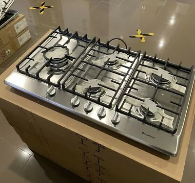 $499.95 • Buy Baumatic BSSG95 90cm 5Burner Stainless Steel Naturel Gas Cooktop Stovetop Silver