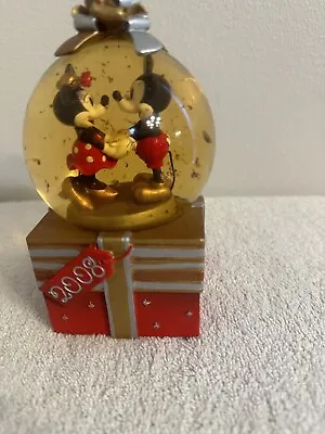 2008 Disney Mickey-Minnie Mouse Snow Globe DISNEY STORE W/Box-6 1/2 READ DETAILS • $22.99