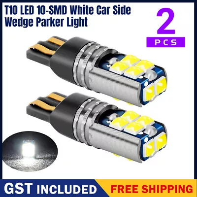 2Pcs T10 LED 10-SMD White Car Side Wedge Parker Light Globe Bulbs 194 W5W Canbus • $8.33