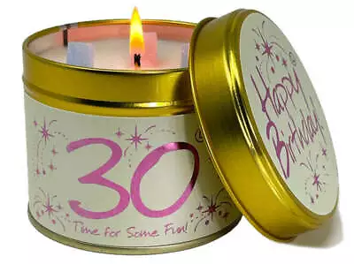 Lily-Flame Happy Birthday 30th Scented Candle Tin • £8.99