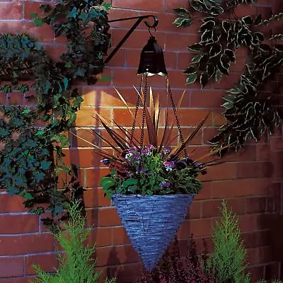 Solar Hanging Led Basket Light Outdoor Garden Flower Planter Spot Light Chain • £10.95