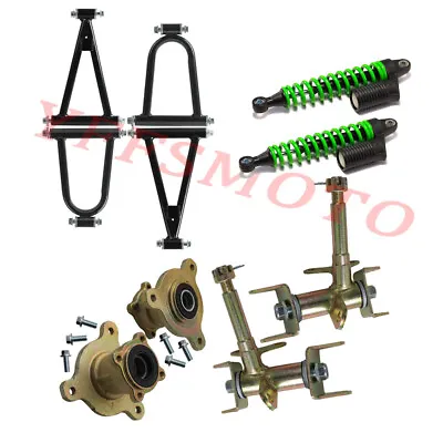 Front Shock Suspension Swing Arm Spindle Wheel Hub Kits For ATV Buggy 4 Wheelers • $199.89