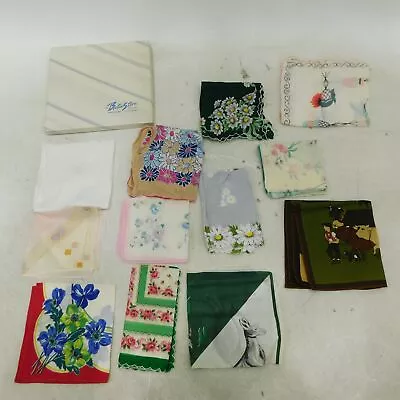 Assorted Vintage Linen Hankie Handkerchiefs Floral Country Cutesy • $4.79