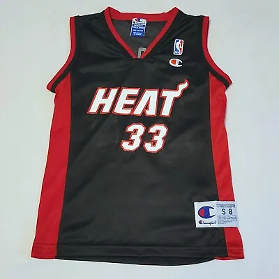 VINTAGE DEADSTOCK Champion Alonzo Mourning #33 Miami Heat Jersey YOUTH SMALL S 8 • $34.99