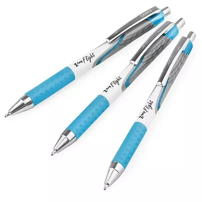 Zebra Classic Z-Grip Flight Ballpoint Pens - 1.2mm - Light Blue - Pack Of 3 • £3.99