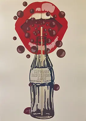 £4.50 • Buy Velvet Underground & Nico Poster - Andy Warhol Coke Bottle Lips 67 A3 New Design