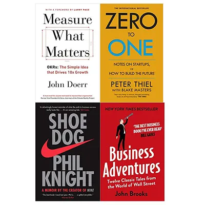 $47.12 • Buy Measure,Zero To One,Shoe Dog,Business Adventures 4Books Collection Set NEW