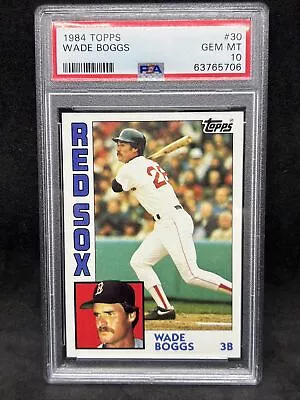 1984 Topps #30 Wade Boggs 2nd Year Red Sox Hof Psa 10 Gem Mt • $150