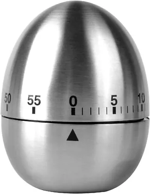 Egg Timer 60 Minute Timing Satin Metal Alarm Kid Exercise Learn Kitchen Cooking • $9.99