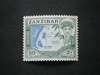 Zanzibar 1961 50c Blue & Grey-green SG381 MM • $1.55