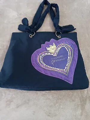 Vera Wang Black & Purple Princess Medium Size Tote Bag Hobo Excellent Cond • $25