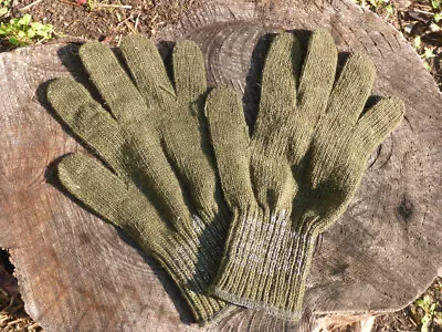 GENUINE US Military OD Wool GLOVE LINER INSERTS D-3A XS S M L XL VGC • $7.95