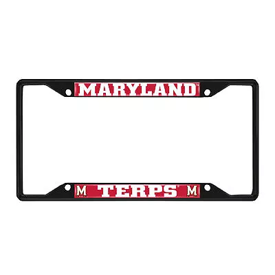 Fanmats NCAA Maryland Terrapins Black Metal License Plate Frame • $9.99