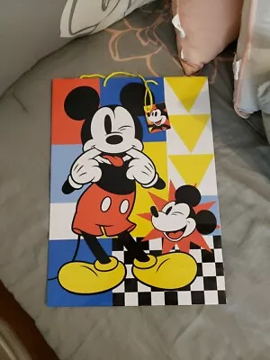 Disney Mickey Mouse Gift Bag With Tag New 18x13 Inch • $6.50