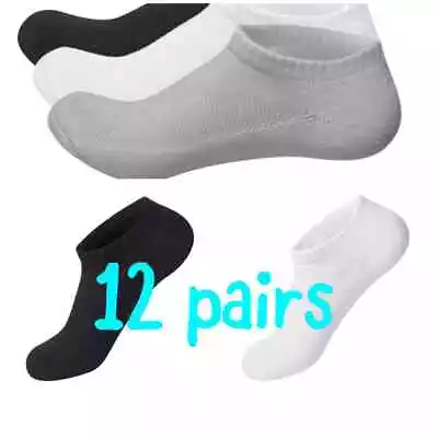 Trainer Socks Men's Women's Invisible Ankle Liner Cotton Low Cut Sports Socks • £4.51