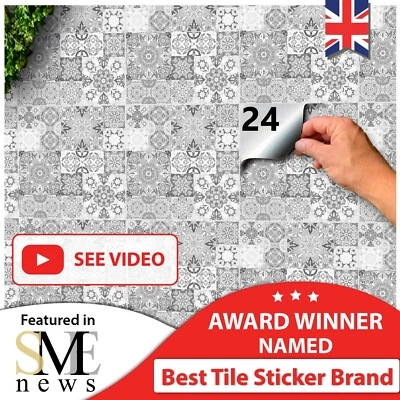 £0.99 • Buy Mosaic Waterproof Kitchen Bathroom Stick On Wall Tile Stickers Transfers 6x6 4x4