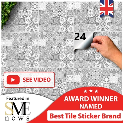 £0.99 • Buy Mosaic Waterproof Kitchen Bathroom Stick On Wall Tile Stickers Transfers 6x6 In