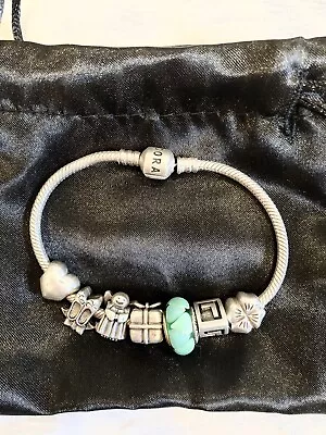 $150 • Buy Pandora Charm Bracelet With Genuine Charms