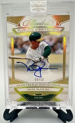 2023 Panini Flawless Achievements MARK MCGWIRE Auto GOLD Sealed Encased #’d /10 • $86