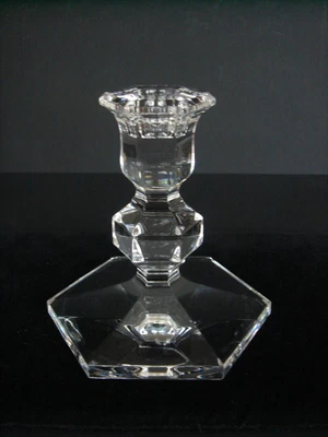 $32.95 • Buy Val St. Lambert Crystal Glass Single CandleStick CandleHolder Gardenia Belgium