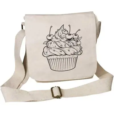 £11.99 • Buy 'cupcake' Small Cotton Canvas Messenger Bag (MS00044799)