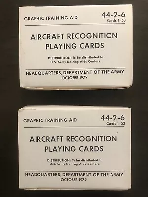$24.95 • Buy Us Army Aircraft Recognition Playing Cards Oct 1979 Sealed, Graphic Training Aid