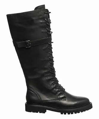 Antelope J51 Size EU 36 (US 5.5-6 M) Women's Leather Knee High Combat Boot Black • $47.99