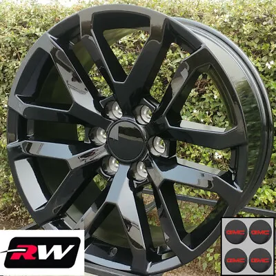 20 X9  Inch 2019 GMC Sierra 1500 SLT Replica Wheels Gloss Black Rims 6 Lug +28 • $1229