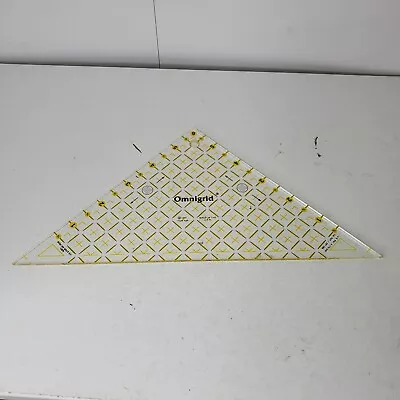 VTG Omnigrid Quilter's Sewing Ruler 6  X 6  Triangle 1991  Item # 96 Made In USA • $14.99