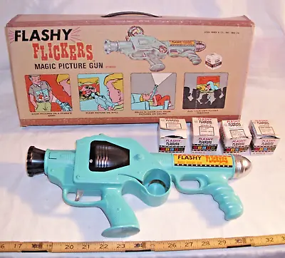 Marx Flashy Flickers Magic Picture Gun Battery Toy Boxed + Films Batman Flash+ • $149.99