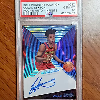 $650 • Buy Collin Sexton - ROOKIE - 2018 Revolution Rookie Autograph Infinite /25 - PSA 10